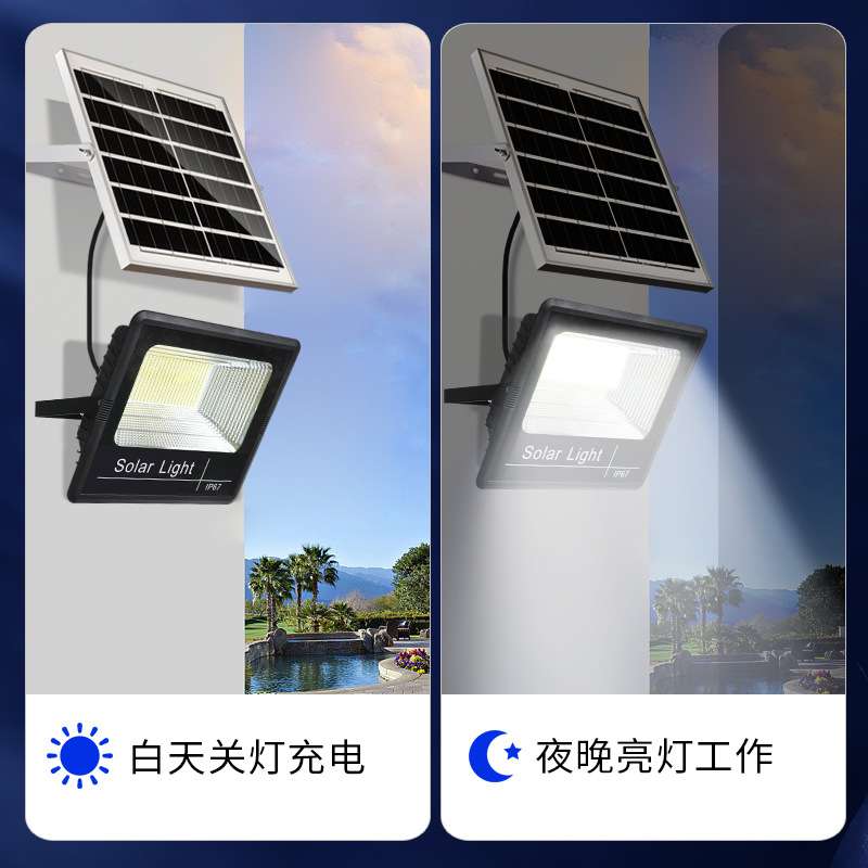 经济太阳能户外家用庭院灯聚宝盆LED大功率投光灯厂家 价