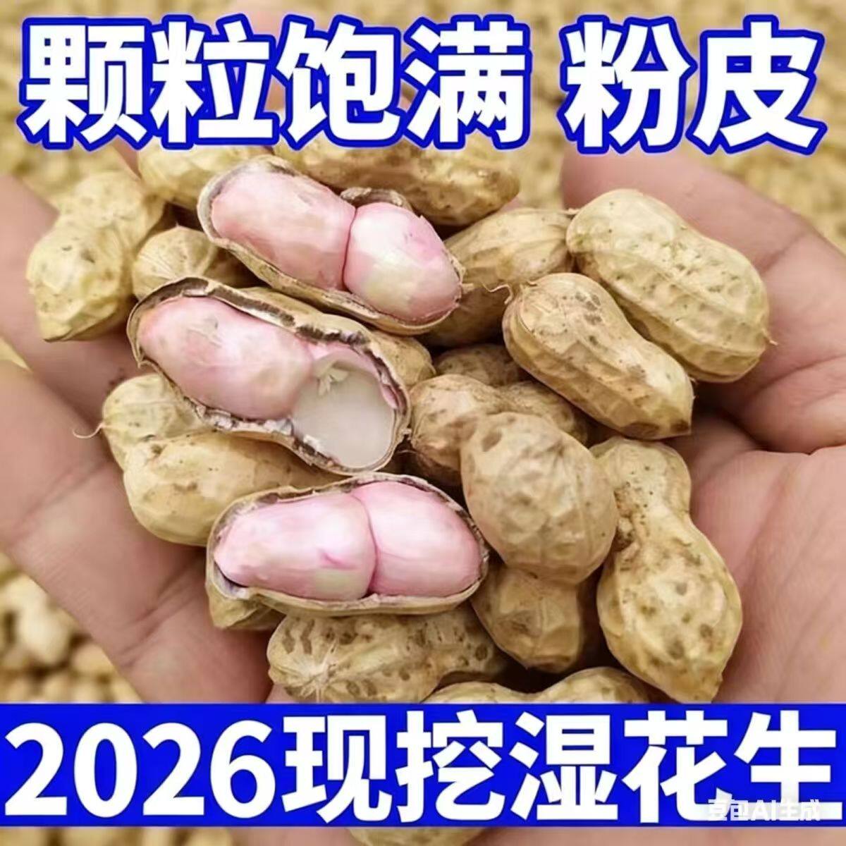 2026现挖鲜花生带壳生花生农家自种生花生带泥粉皮花生新鲜湿花生