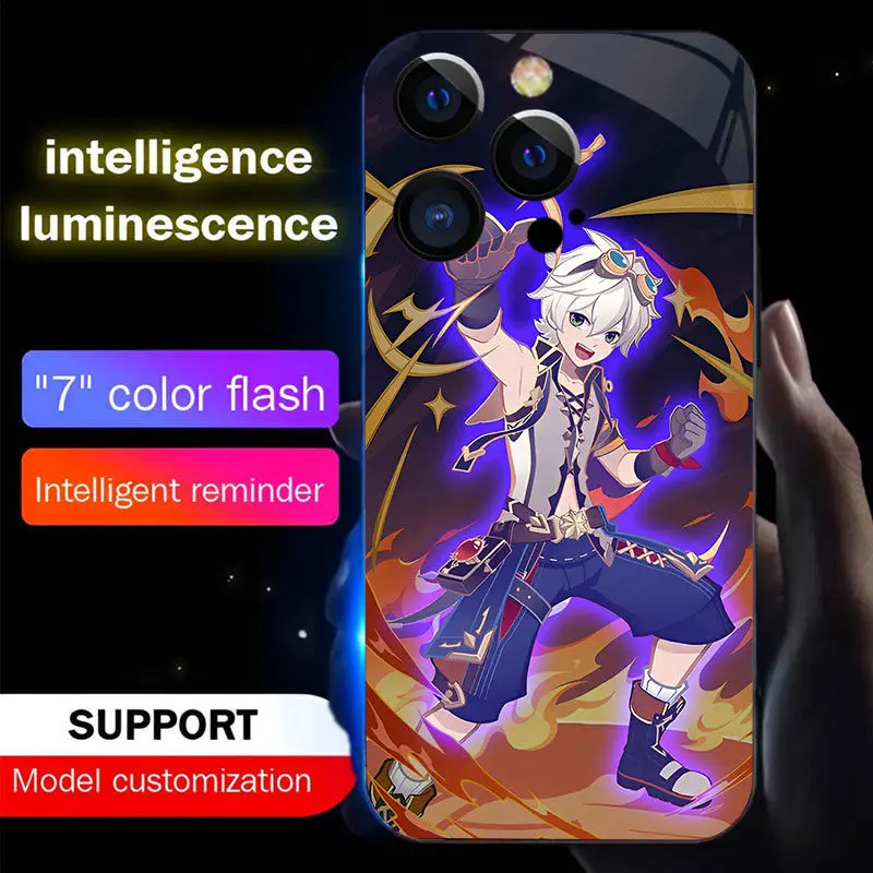 发光16卡通游戏原神来电闪13promax适用