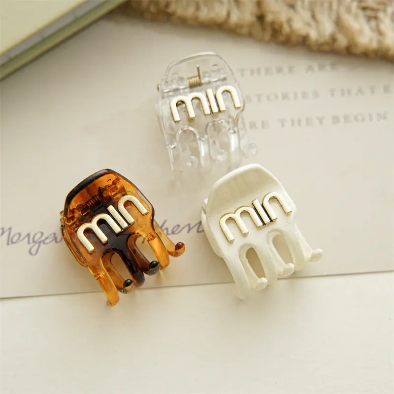 2025年春款mm透明2m抓夹时尚ol女碎发刘海夹头饰高马尾发夹