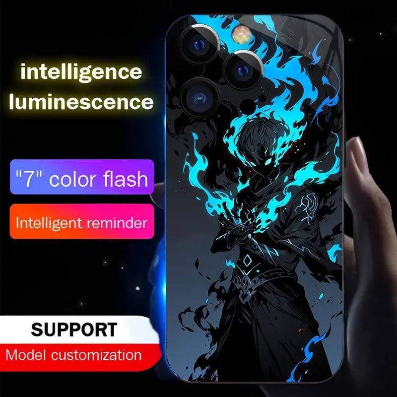 发光16日系动漫女款保护套来电闪13prom适用