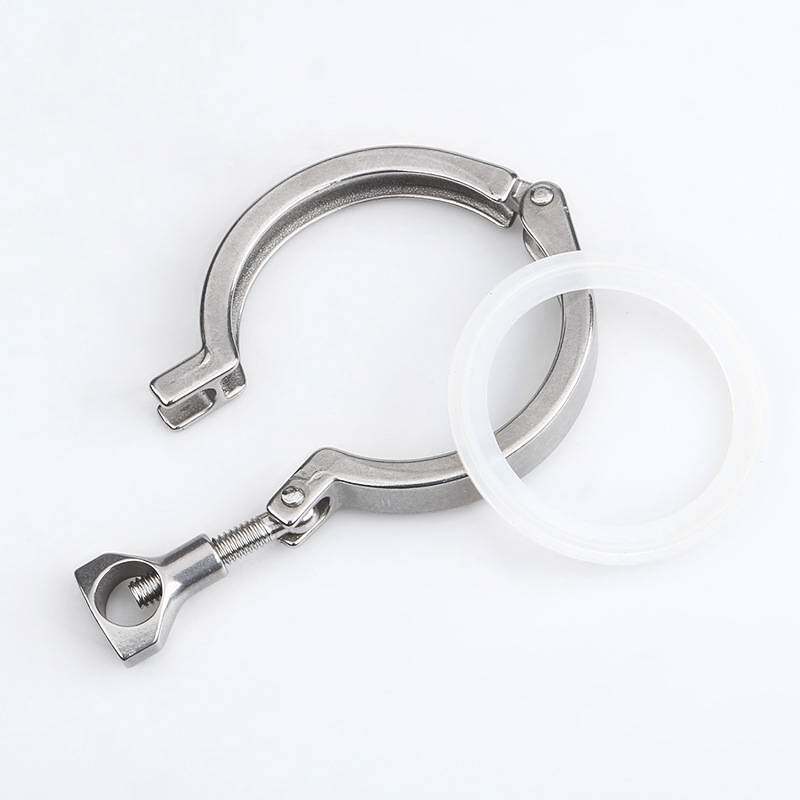 卫生级快装卡箍硅胶垫片套装304不锈钢接头卡盘抱箍精铸卡扣管夹