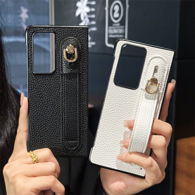 适用三星Fold6手机壳折叠屏Fold5腕带4/3商务GalaxyFold2支架W25荔枝纹小众便携W24/23典藏版男女时尚防摔