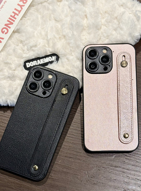 适用iQOO5Pro手机壳U3X折叠腕带U5支架Z1x商务Neo855秋冬款Neo便携U5S小众5se布艺neo3高级感U5e新年情侣款潮