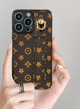 适用荣耀X60pro手机壳畅玩60plus手腕带x60i支架30s复古V40皮质X7A简约8a男女20lite防摔畅享30高级感v20欧美