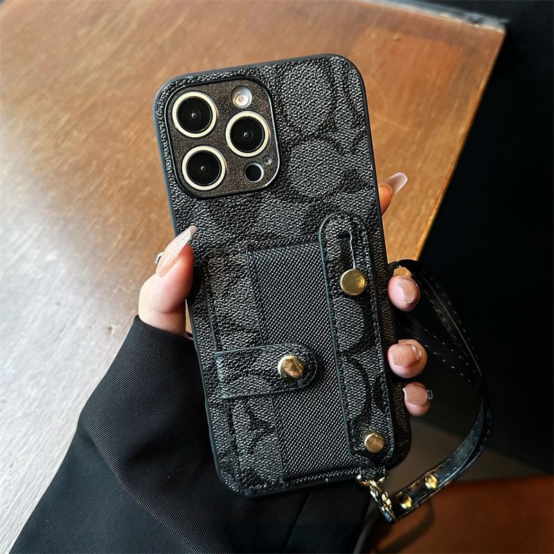 适用三星A15手机壳A05腕带A14插卡套A12支架GalaxyA13手绳A04s商务A03S轻奢A02S皮质A01简约防摔创意保护套