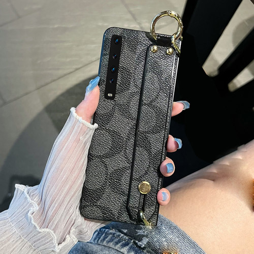 适用华为mate XS2手机壳折叠屏matexs复古腕带支架xs2高级感xs斜跨挂绳商务时尚轻奢创意蔻驰手工定制情侣女