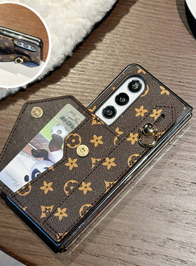 适用三星Fold6手机壳折叠屏Fold5腕带4/3插卡套GalaxyFold2支架W25保护套小众便携W24/23典藏版男女时尚防摔