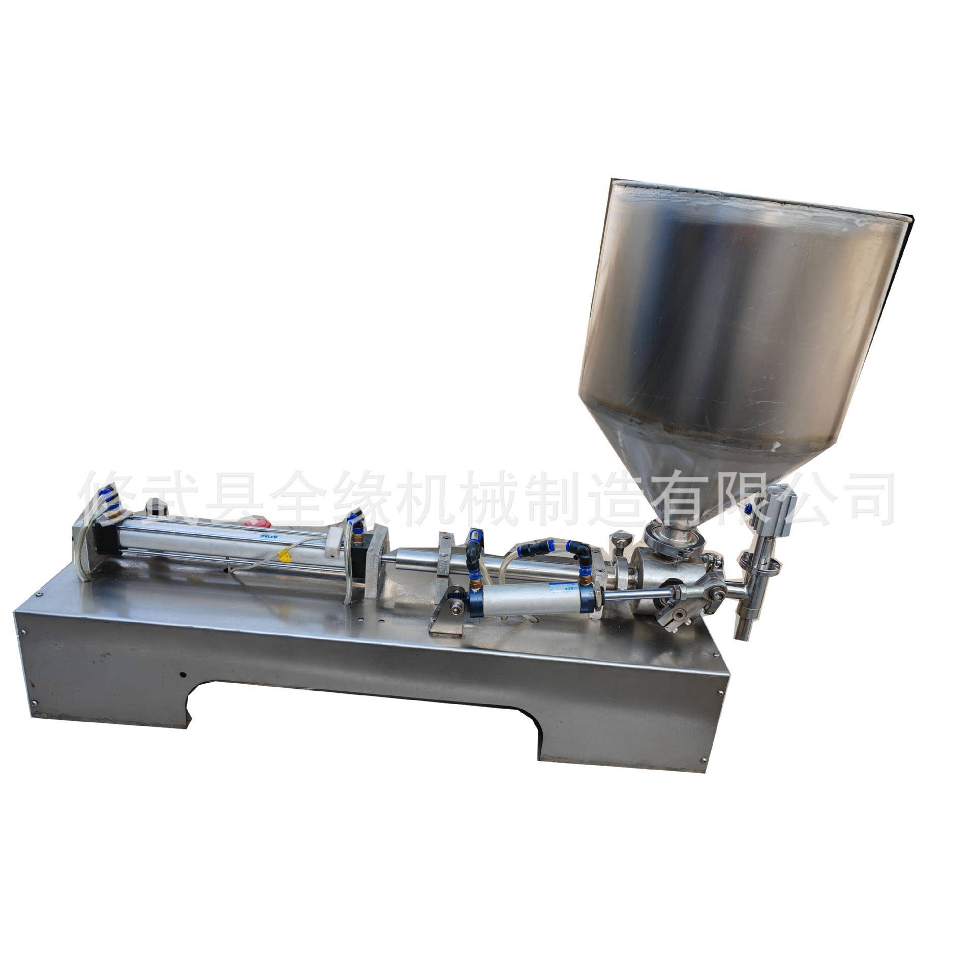 气动式奶茶咖啡拿铁饮料果汁果酱巧克力酱半自动操作灌装机