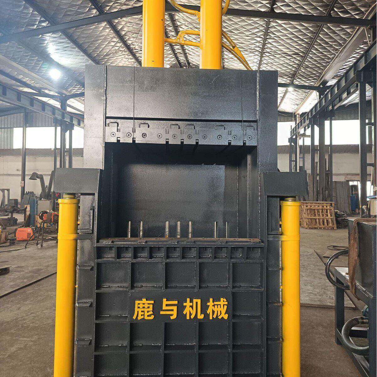 120吨立式全钢板打包机 液压提升门双推包打包废纸箱易拉铝合金