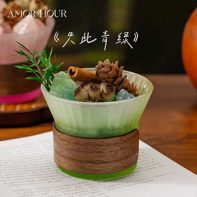 只此青绿香薰扩香石送礼物天然晶石无火香氛圣诞氛围家用家居摆件