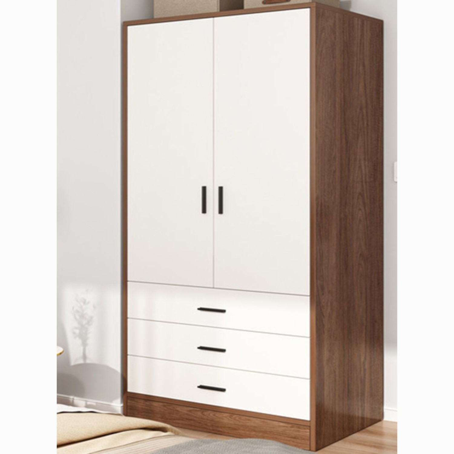 衣柜卧室小户型简易衣柜柜子房间木质出租房经济型挂衣橱收纳储物