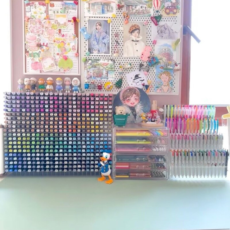 亚克力笔架孔装钢笔插文具店进口流水台文创单只装多功能收纳展示