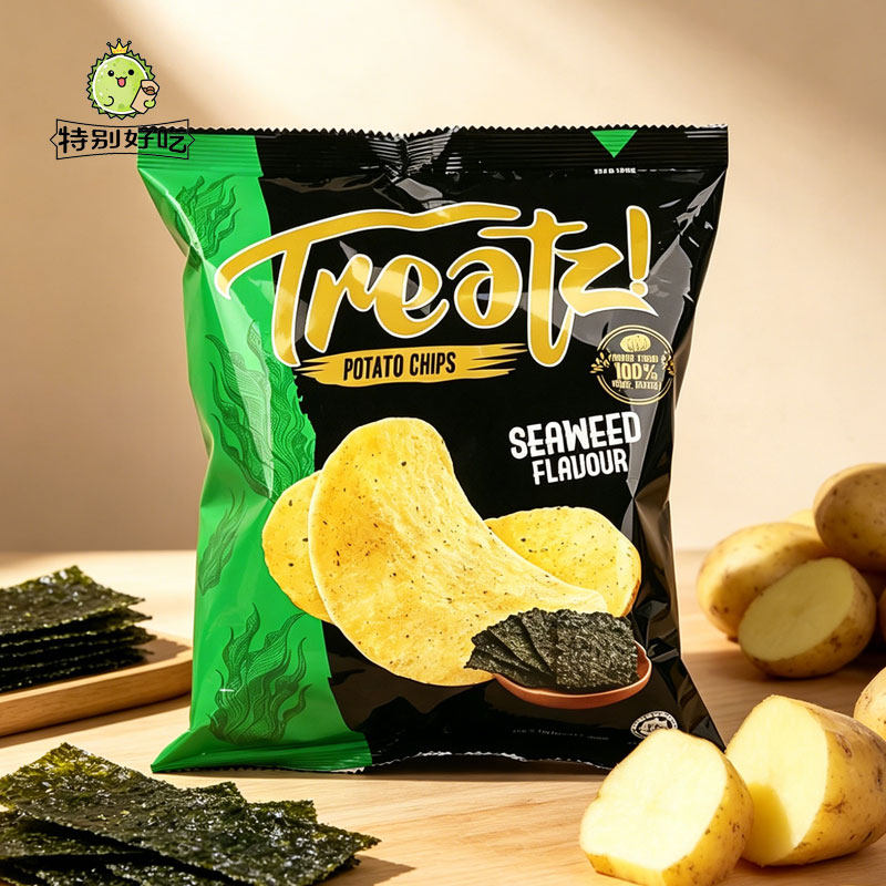 马来西亚进口Treatz脆滋原味香辣味海苔味松露味原切休闲零食薯片