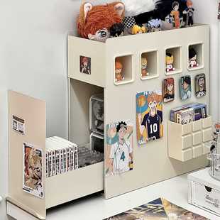 桌面小痛柜书桌侧边窄款铁艺抽屉式模型周边置物架谷子收纳柜