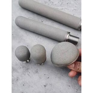 曝气头钛合金管式小型实验气管四分外丝抗氧耐腐臭氧气泡10微米