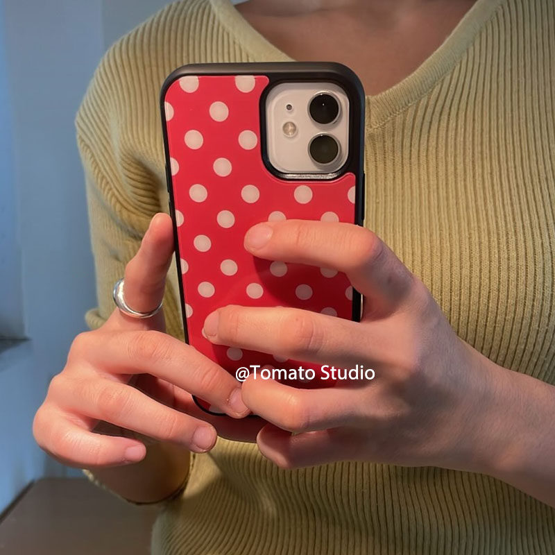 韩国ins古早白波点欧尼同款苹果17promax保护套iPhone17/16/15/14/13/12全包边11手机壳Xsmax黑新16e,3C数码配件,手机保护套/壳,淘宝优惠券,粉丝福利购,淘宝优惠卷