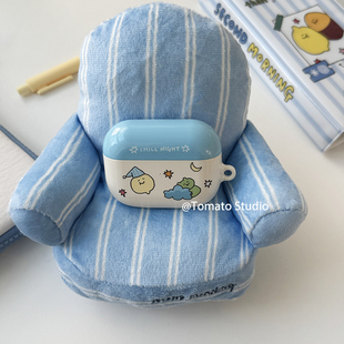 韩ins可爱童趣晚安小猫咪pro3进口菲林苹果耳机套适用于airpods 1/2/3/4 pro保护壳airpods4代硬airpods pro2