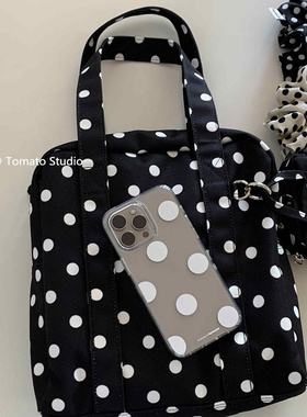 韩国经典款小众个性艺术波点适用苹果16promax保护套iPhone16/15/14/13/12全包边11手机壳16e透明软壳