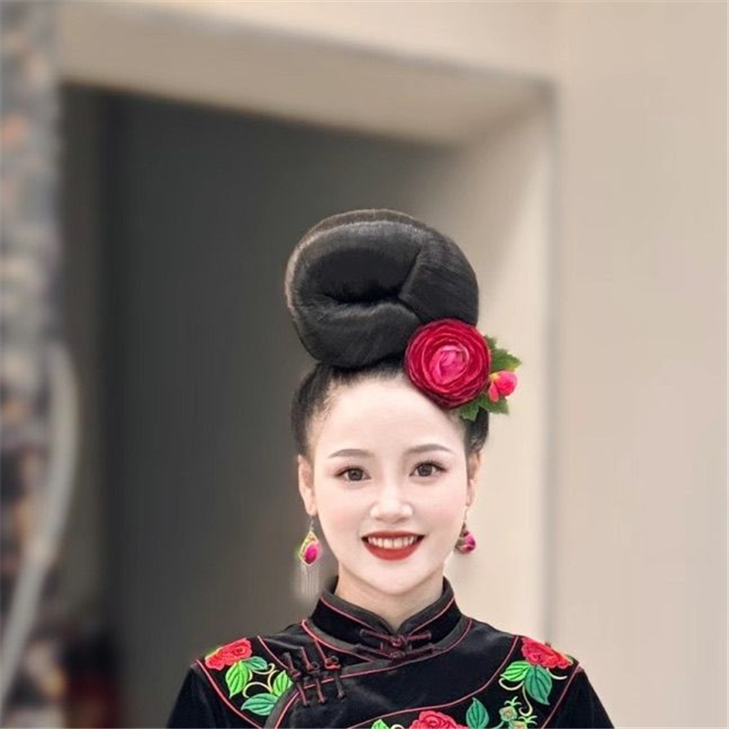 少数民族款手工头花舞蹈演出旅游度假拍照仿真婚庆苗族头花