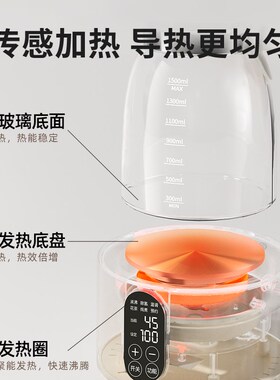 全玻璃恒温壶f一体家用多功能热水恒温烧水壶2024年新款婴儿调奶