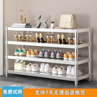 不锈钢鞋架宿舍鞋子置物架儿童鞋柜简易出L租屋室外多层收纳展示