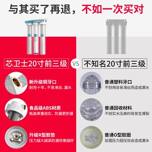 20寸三级自来水k前置过滤器家用商用大白瓶净水器全屋大流量滤水