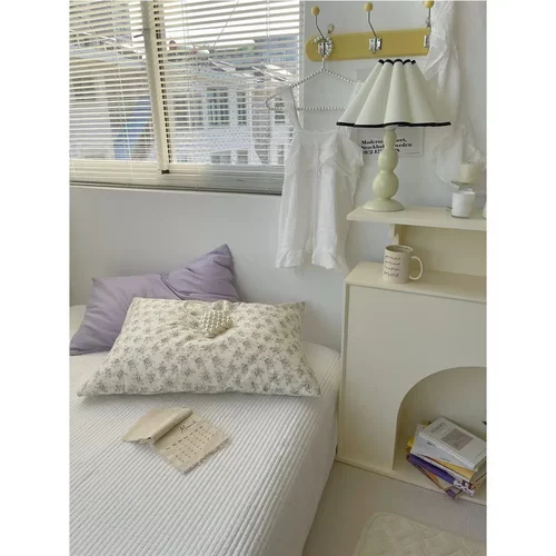 6b76梨梦 【枕套单品】ins田园小清新碎花纯色单人40支纯棉枕