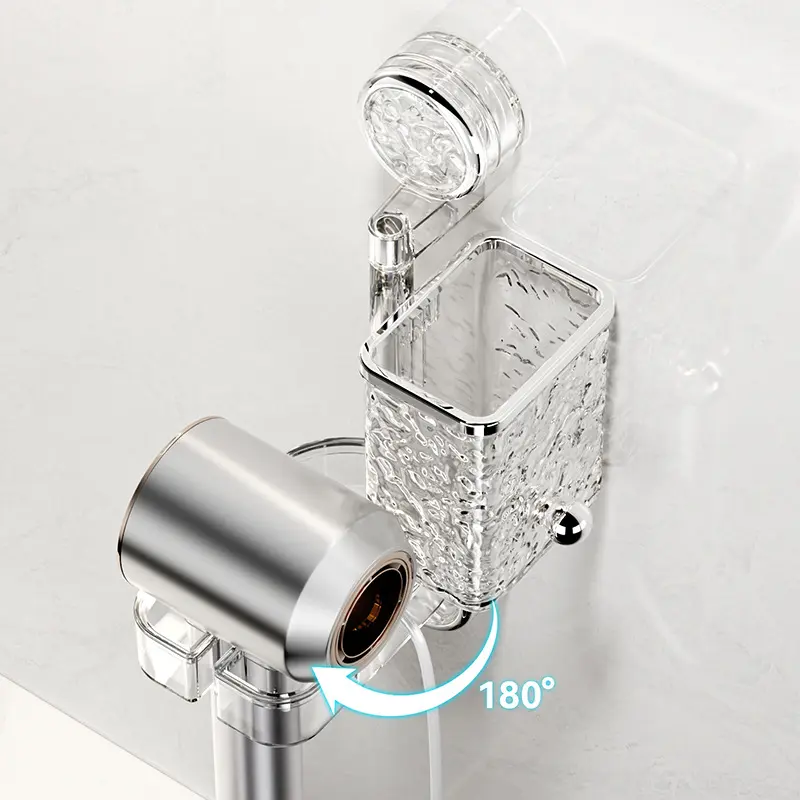 吸盘吹风机置物架免打孔多功能旋转电吹风挂架浴室壁挂式风筒支架