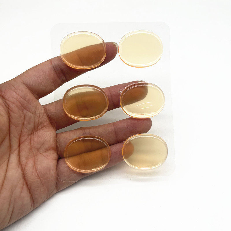 绿色硅胶自粘架子鼓鼓消音贴 6P硅胶静音贴痕哑鼓垫减震垫