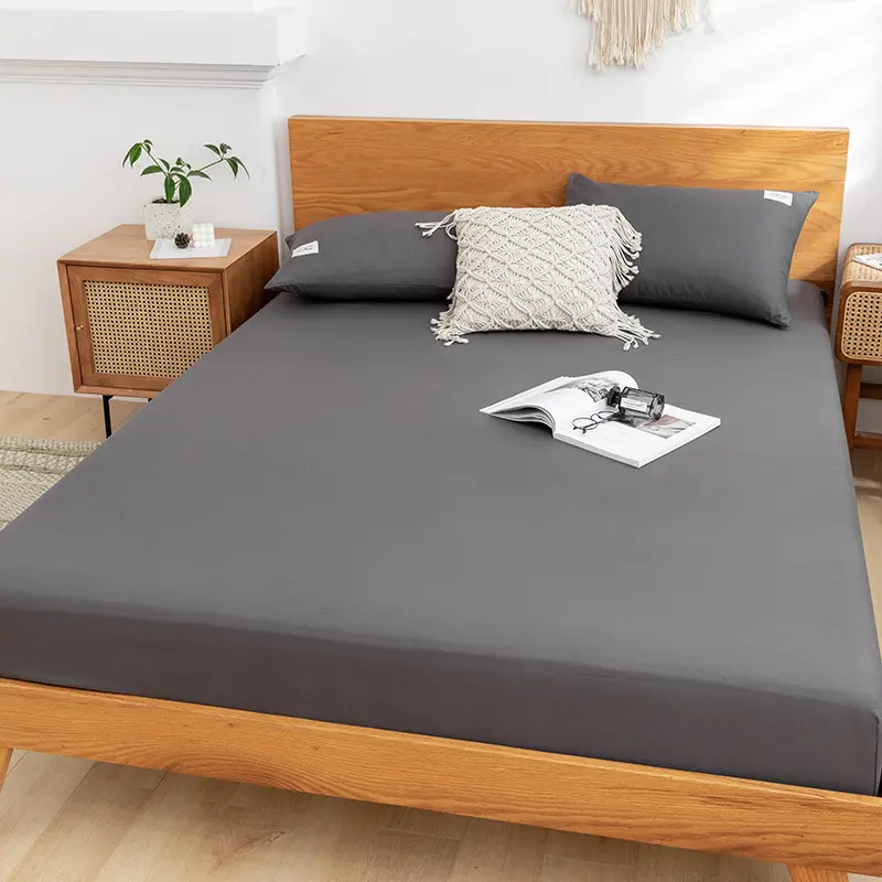 床笠三件套素色全包防尘床垫保护套亲肤裸睡学生宿舍单人床单床笠