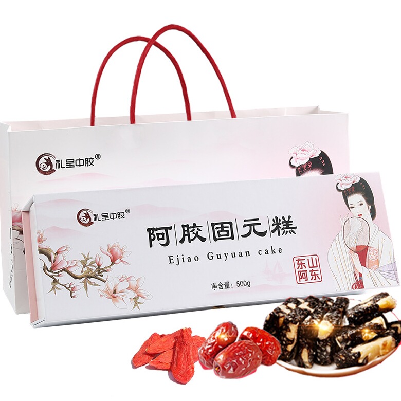 山东阿胶糕东阿500g即食阿胶膏阿胶固元膏送礼盒装女性零食