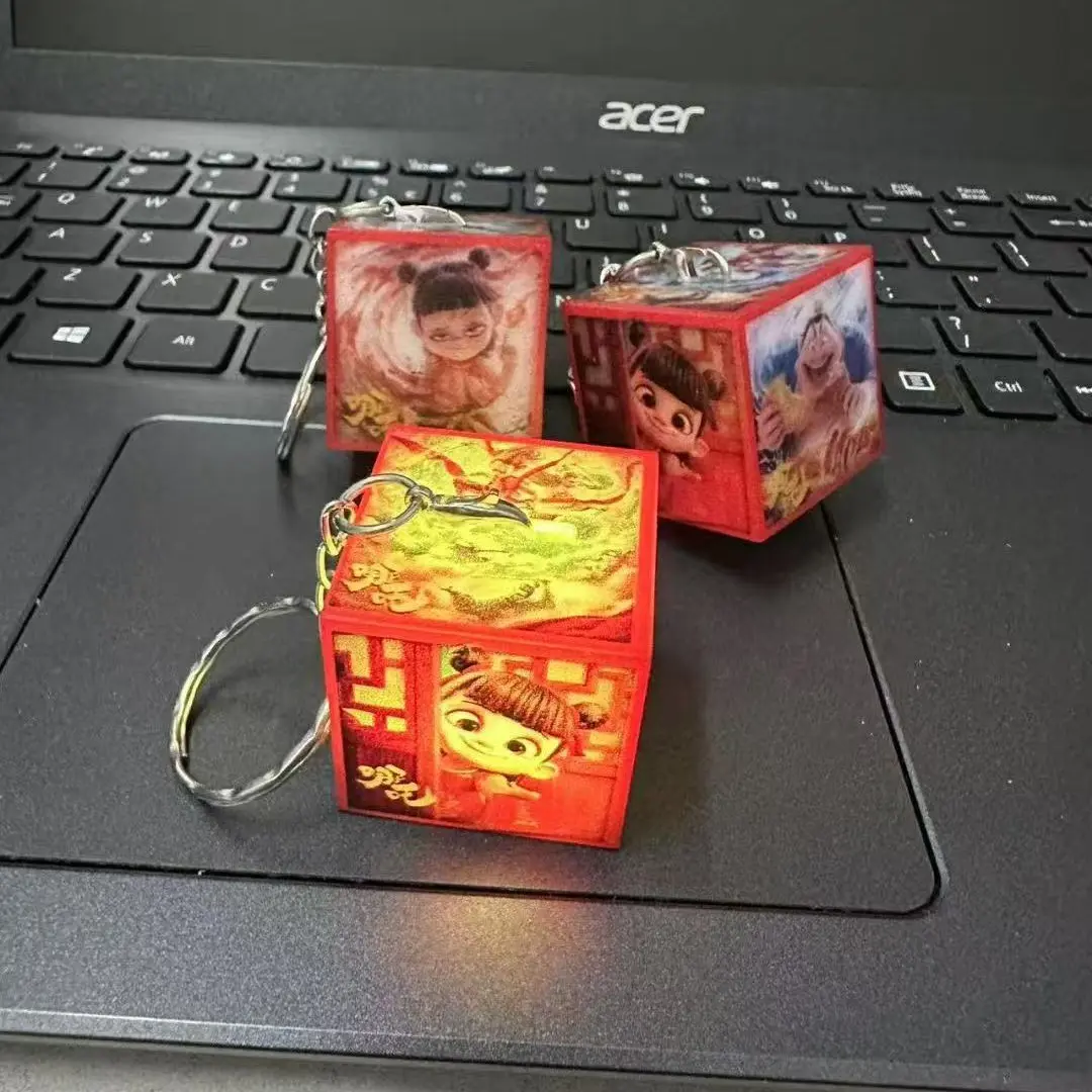 哪吒2魔童闹海同款闪灯发光方块灯学生新奇玩具礼物