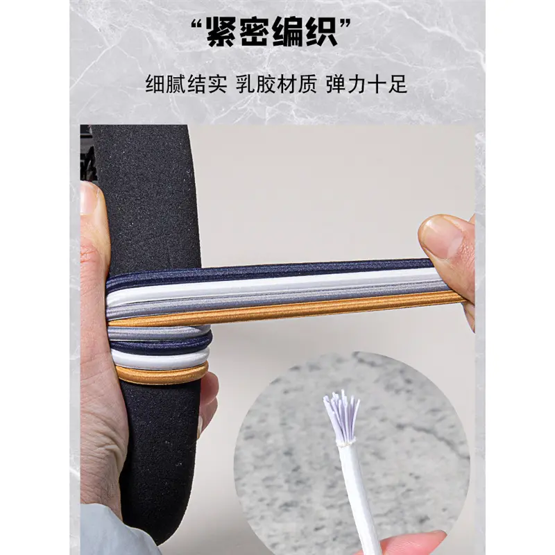 马丁靴免系懒人加长男女款皮鞋高帮长筒松紧弹力免绑鞋绳
