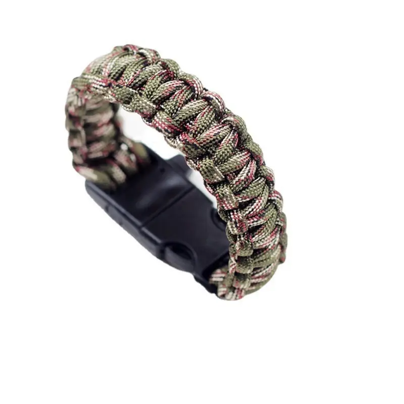 链条直卖带打火石刀片口哨丙纶七芯伞绳户外伞手工编织手链