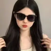 个性大方框遮阳街拍防紫外线凹造型复古显瘦白色方框太阳眼镜墨镜