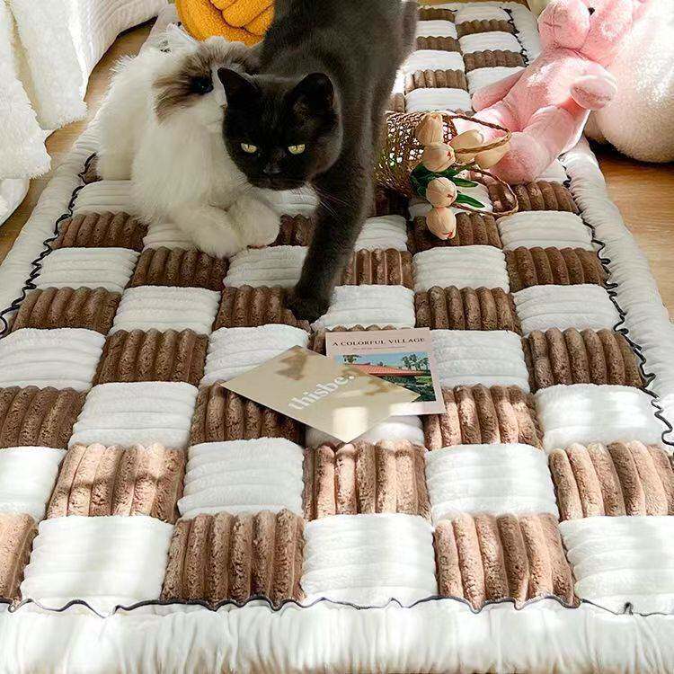 沙发垫纱发垫面包方格纱发垫猫狗宠物垫防滑防猫抓沙发罩纱发垫