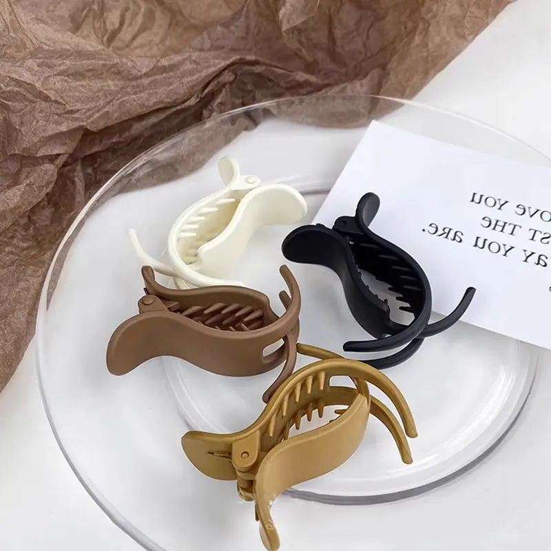 高马尾固定复古气质磨砂丸子头小发夹女网红后脑勺盘发抓夹子