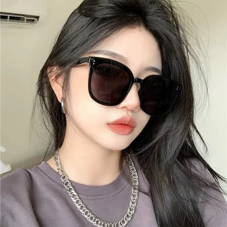 复古韩版超大框高级感ins网红防晒尼龙镜片板材墨镜显瘦太阳眼镜