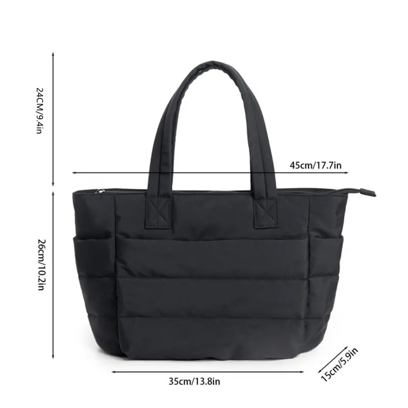 女式轻质蓬松手提袋便捷出行拎包旅行单肩包海滩收纳