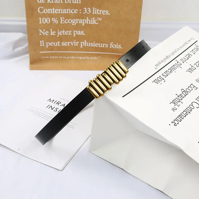 新款简约复古按扣女欧美时尚潮流裤带装饰韩版