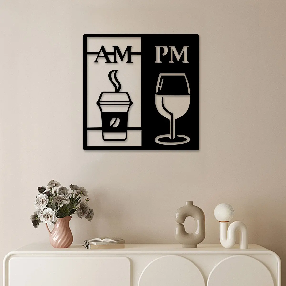 铁艺饰品坐在咖啡红酒装饰画客厅吧台铁艺墙饰画金属沙发背景画图片