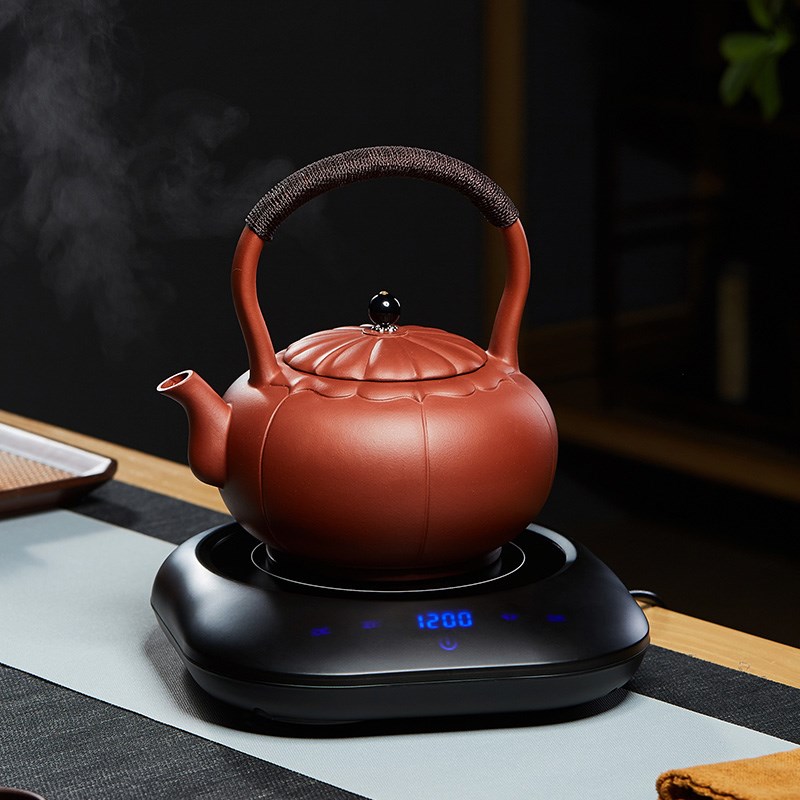 宜兴紫砂壶提梁壶电o陶炉煮茶壶煮水壶电热烧水壶茶炉陶瓷茶具套