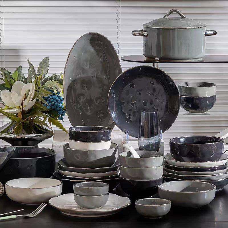 碗碟套装家用陶瓷碗碟盘餐具盘子北欧饭碗面碗年货金边碗具,家装灯饰光源,其它灯具灯饰,淘宝优惠券,粉丝福利购,淘宝优惠卷