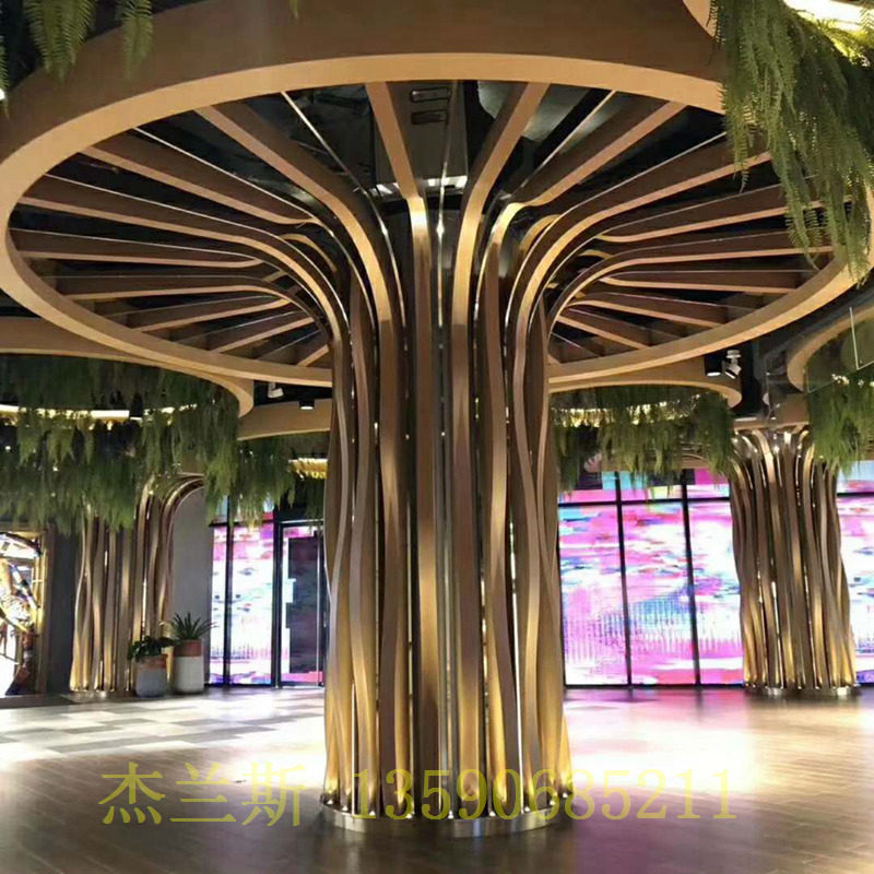 门窗木纹铝窗花生产厂家制作厂家沿街立面改造木纹铝窗花杰兰斯