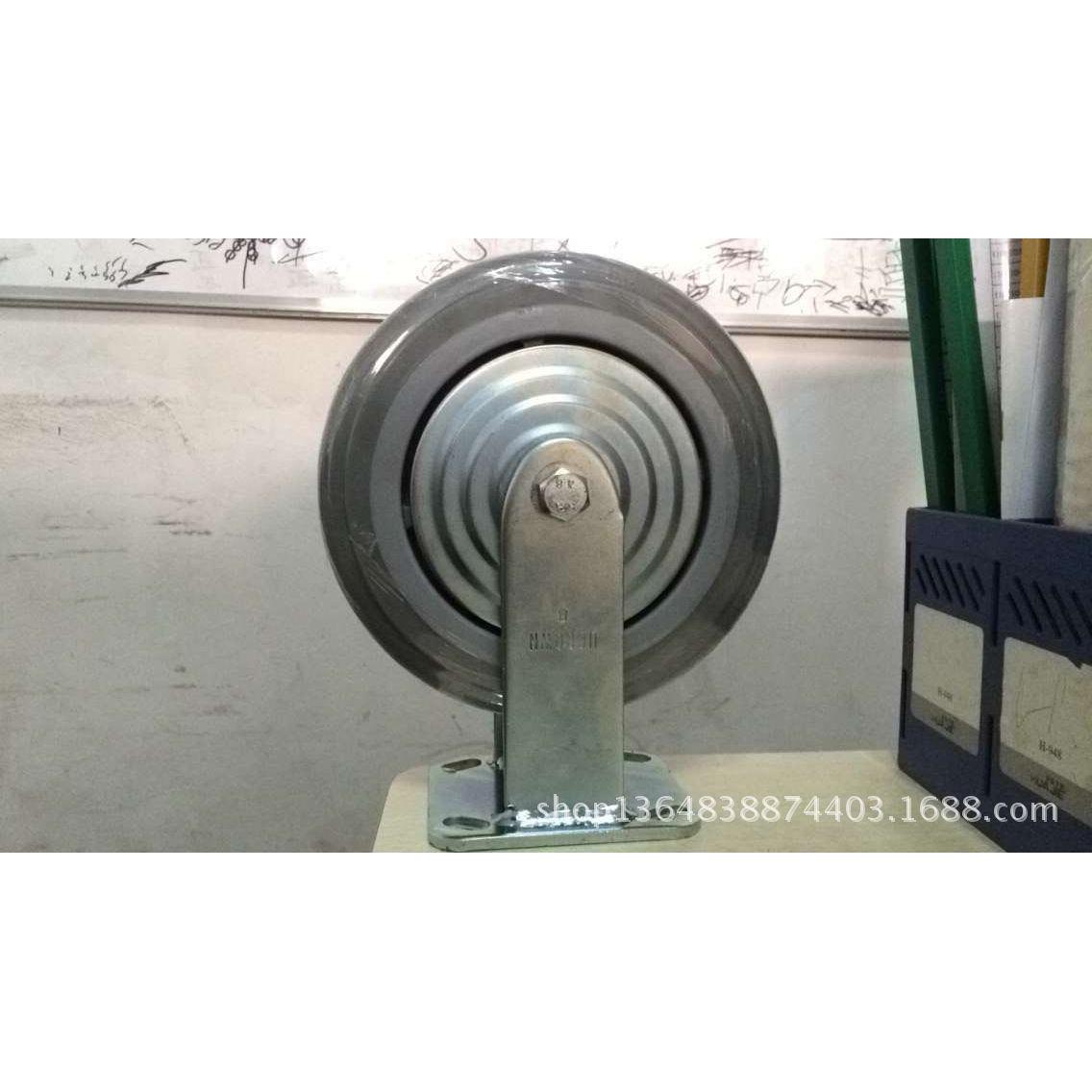 脚轮8寸重型人造胶定向轮优冠脚轮静音轮橡胶轮TPR轮子