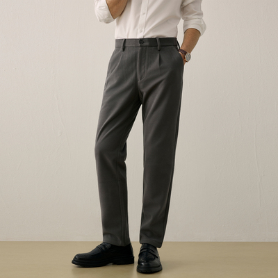 BlandYeah灰色绒感弹力休闲裤