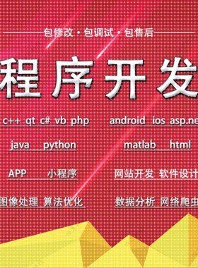 python代编程java定制程序qt代码编写C++开发设计深度学习MATLAB