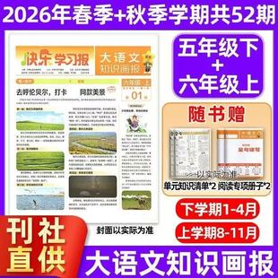 天星教育出品大语文知识画报2026年快乐学习报少年报纸1-26期杂志2026春季/秋季学期订阅小学生1-6年级阳光少年报大语文画报知识