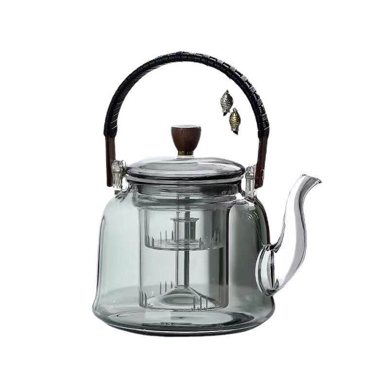 高硼硅玻璃茶壶水炉提手隔烫设计家用办公室通用泡茶过滤水壶